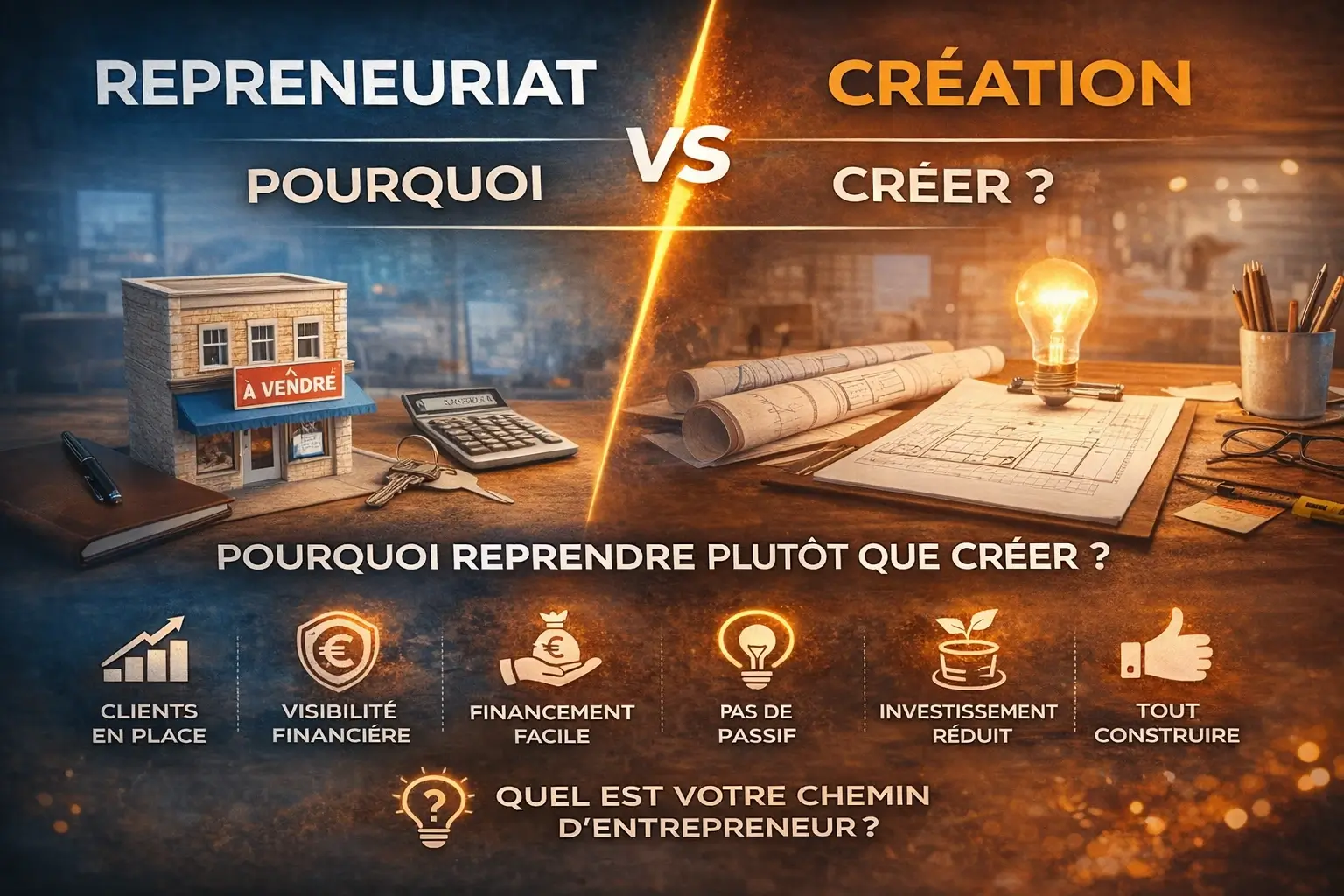 Repreneuriat vs Création : Pourquoi Reprendre plutôt que Créer ?